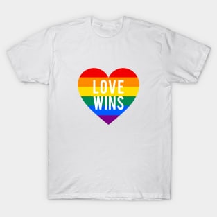 Love wins rainbow heart T-Shirt